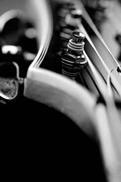 istock Electric guitar on the dark background 2154637648