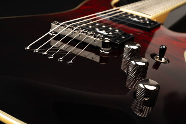 istock Electric guitar on the dark background 2154637692