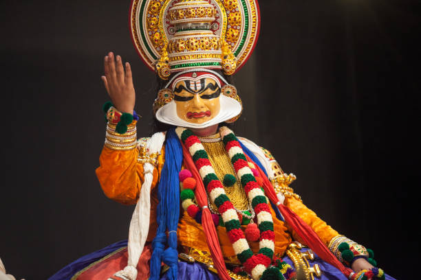 istock Kathakali artist rare subhramanya pose 2154638182