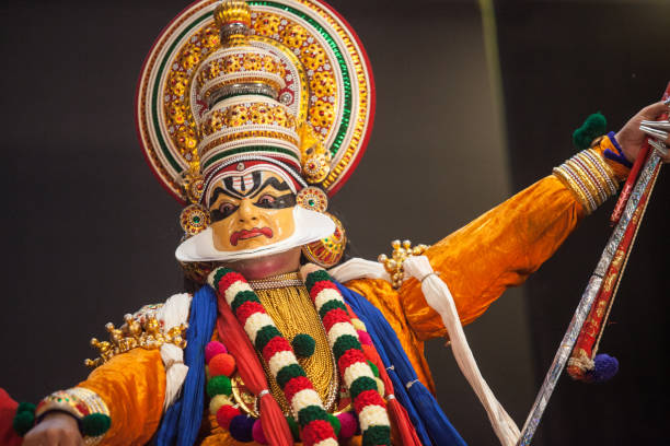 istock Kathakali artist rare subhramanya pose 2154638730