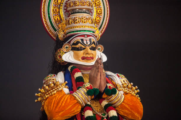 istock Kathakali artist rare subhramanya pose 2154638762