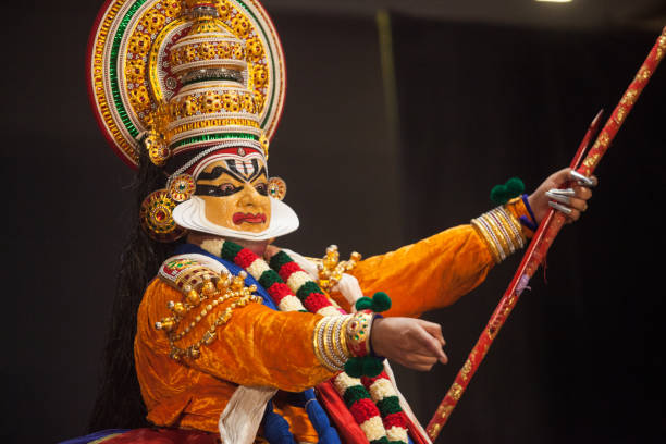 istock Kathakali artist rare subhramanya pose 2154638793