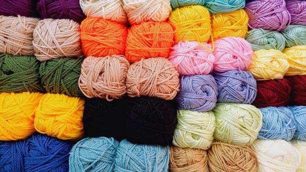 istock skein of yarn, colored woolen threads 2154641801