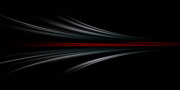 istock Beautiful Abstract dark Background with Speed Silky Red And Gray Wave Shapes 2154642973