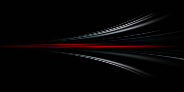 istock Beautiful Abstract dark Background with Speed Silky Red And Gray Wave Shapes 2154642974
