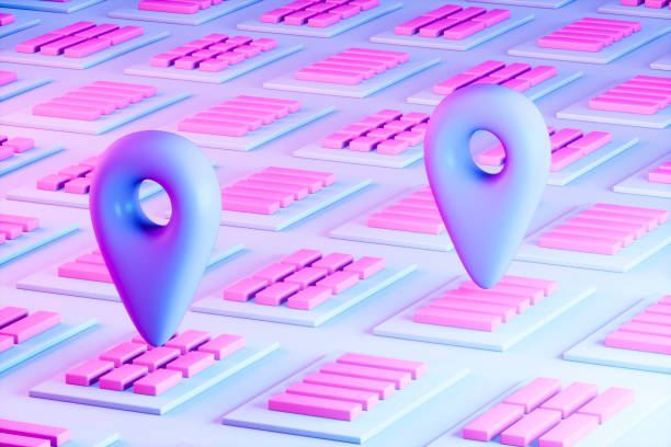 istock City map with location icon, navigation map pointer, marker pin on road, travel destinations 2154645459