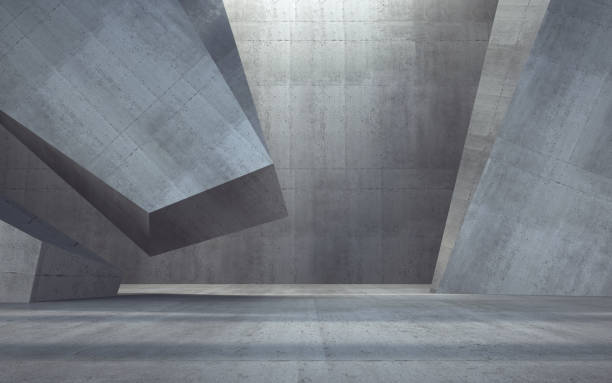 istock New Generation Abstract Empty Building Structure Made of Gray Concrete 2154652716