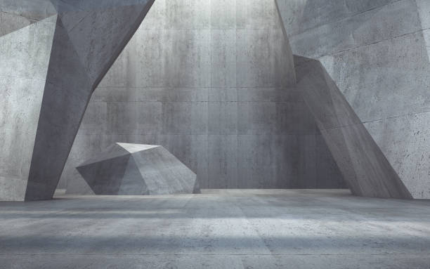 istock New Generation Abstract Empty Building Structure Made of Gray Concrete 2154652723