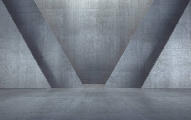 istock New Generation Abstract Empty Building Structure Made of Gray Concrete 2154652736