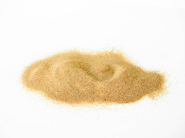 istock Sand Beach Isolated White Background Texture Summer Desert Zen Garden Coast Ocean for Vacation, Hot Summer Tropical Scene Chill Nature, Summer Time Yoga Holiday Dune Pile Dry Brown Heap Particle. 2154663062