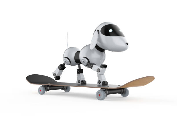 Artificial intelligence robot standing