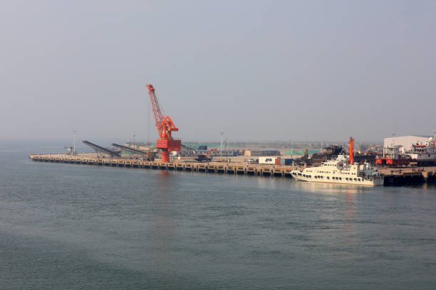istock The ships docked at a shipyard Wharf, North China 2154670407