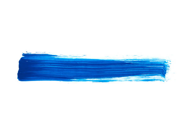 istock Smear of blue paint white background. 2154673267
