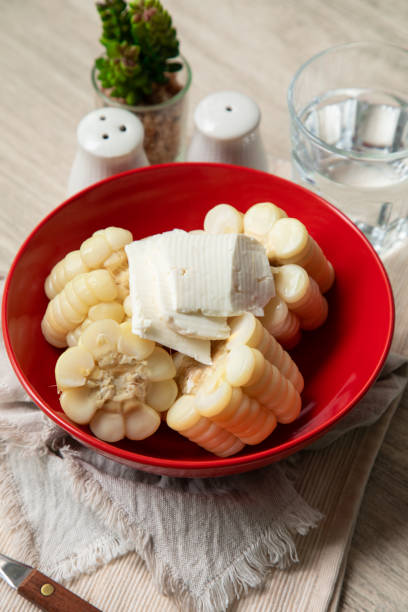 istock Cooked corn with pieces of un salted cheese andean food peru peruvian 2154677822