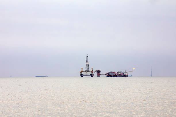 istock Offshore oil drilling platform in Caofeidian sea area, China 2154678553