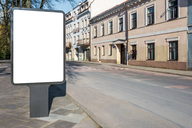 istock Mockup Of Vertical Street Poster Billboard 2154679503