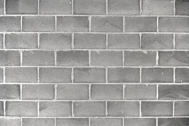 Concrete brick wall with light-colored cement to bond them all.
