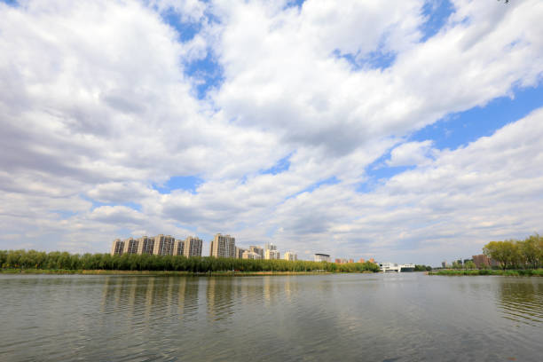 istock Waterfront City Architectural scenery, North China 2154682284