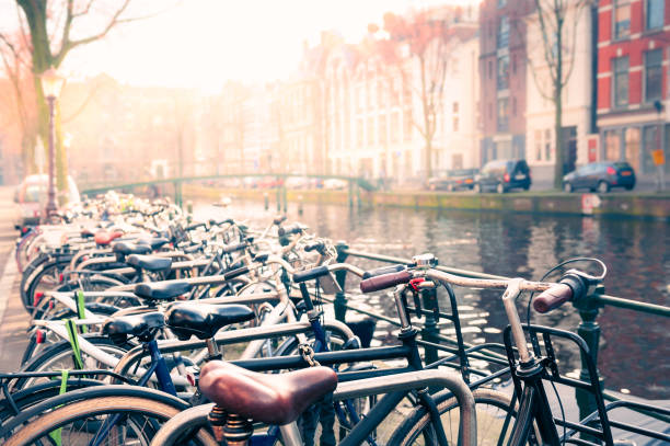 istock Bike parking in Amsterdam, Netherlands. 2154682874