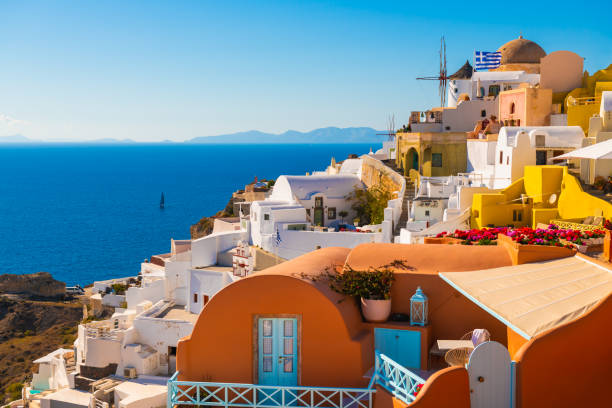 istock Santorini island, Greece. Colorful architecture in Oia town. 2154682909