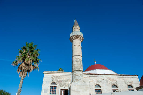 The mosque at Eleftherias square in downtown Kos Greece