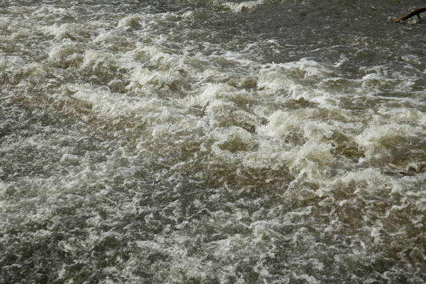 istock Rough current of the river Werra in Bad-Sooden-Allendorf, Germany. 2154686956