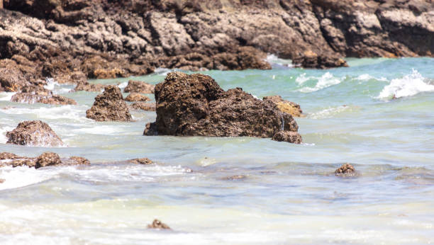 Stones on the seashore as a background.