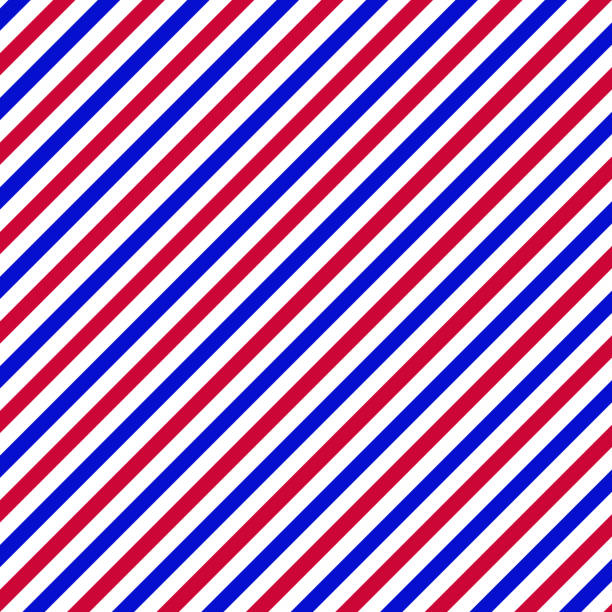 Blue and red vertical stripes pattern with a vintage touch and a hint of retro Christmas vibe