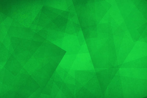green abstract background, lines angles and diamond shaped pattern in vintage grunge texture design, faded worn grunge stains, old red material