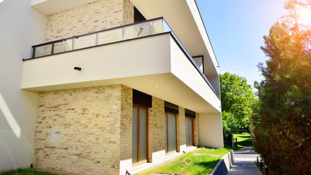 istock Eco-friendly living in city with greens. 2154691740