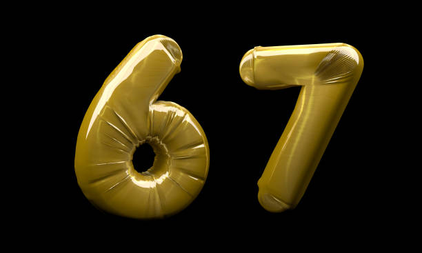 istock Golden Balloon Numbers 6 and 7 2154693500