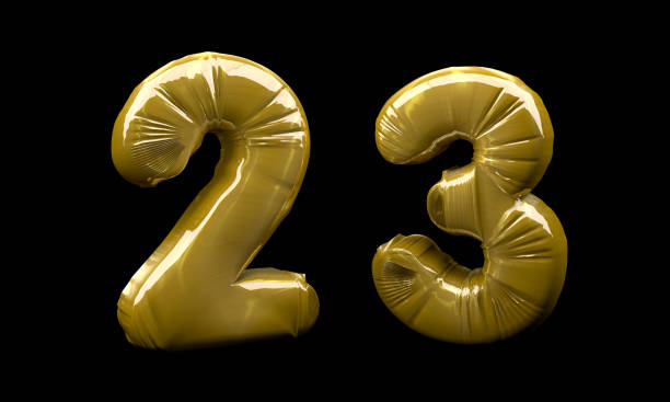 istock Golden Balloon Numbers 2 and 3 2154693510