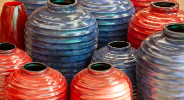 Traditional Hungarian ceramics for interior decoration in the market