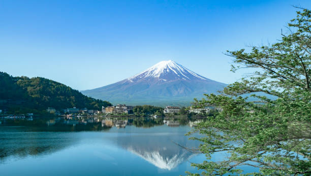 istock Beautiful Mt. Fuji reflected in Lake Kawaguchi 2154702189
