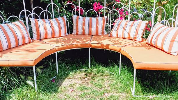 istock wrought iron garden chair 2154704858
