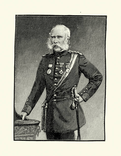 istock British army officer in uniform, 1880s, Vintage Illustration 19th Century 2154709178