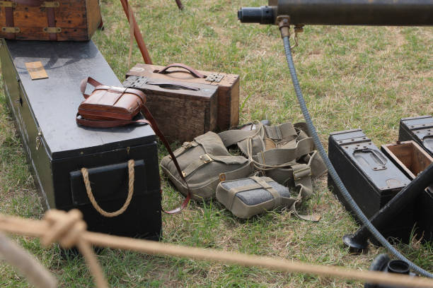 istock Second World War Era British Ammunition Crates and Equipment 2154711111