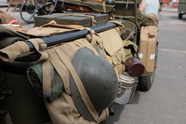 istock Second World War Era British Equipment Stowed on a Jeep 2154711220