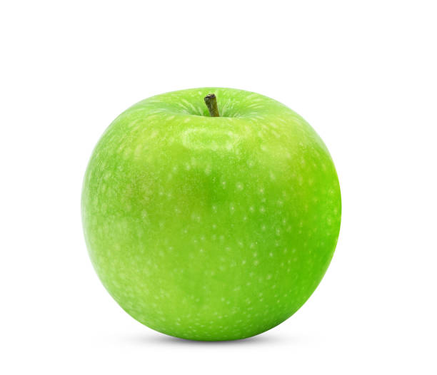 istock Whole fresh green apple isolated on white 2154713276
