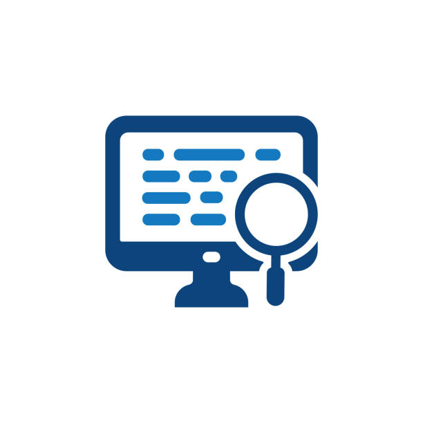 illustrations, cliparts, dessins animés et icônes de data analyzing icon. solid icon that can be applied anywhere, simple, pixel perfect and modern style - contrôle