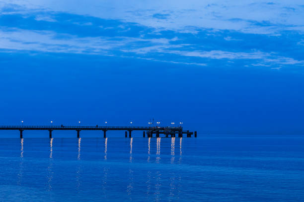Pier on the Baltic Sea coast in Bansin, Germany.