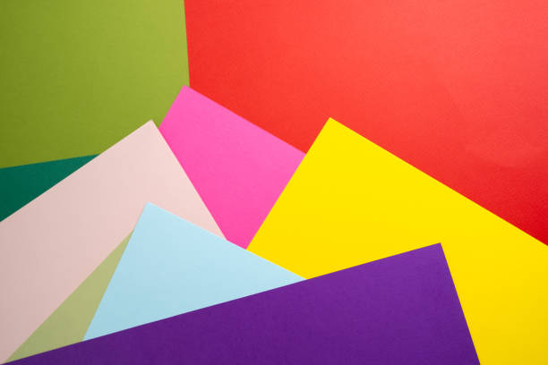 istock Abstract texture of colored paper. Kraft paper. Place for text. Multicolor abstract flat lay. Copy space, top view 2154722019