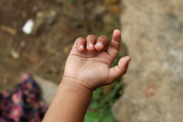 little boy's hand close up