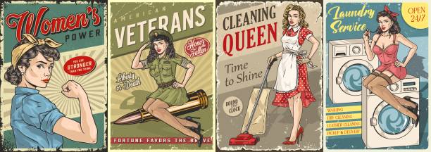 11,500+ Pin Up Illustration Stock Illustrations, Royalty-Free