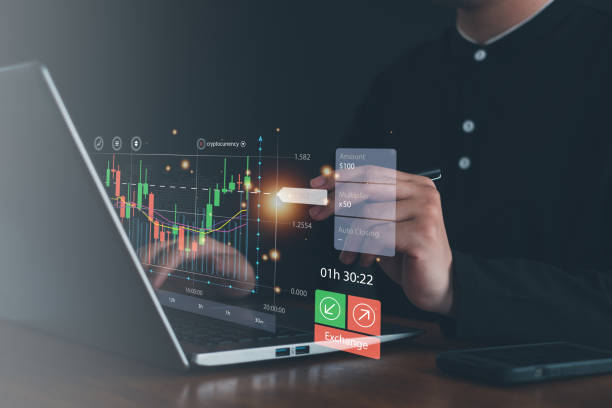 istock Businessman analyzing forex trading graph financial data. Business finance background.business finance technology and investment concept. Stock Market Investments Funds and Digital Assets. 2154728421