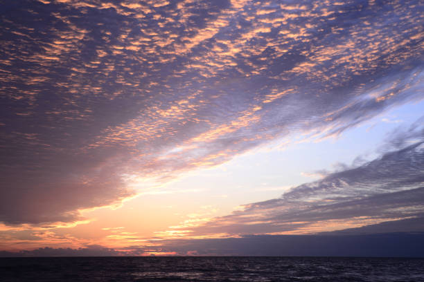 Dramatic clouds on the sky of Naples, Florida after sunset