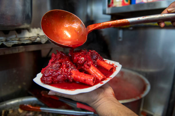 Soup tulang is a traditional Singaporean dish that consists of meaty mutton or lamb bones in a spicy and vibrant red sauce or gravy.
