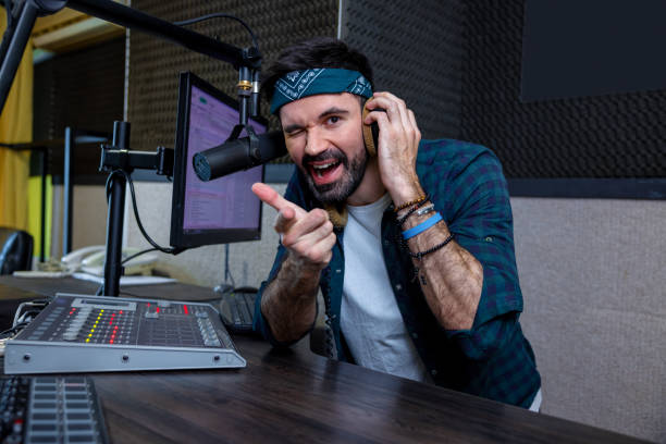 istock Hipster DJ using recording equipment and digital music creation technology 2154735324