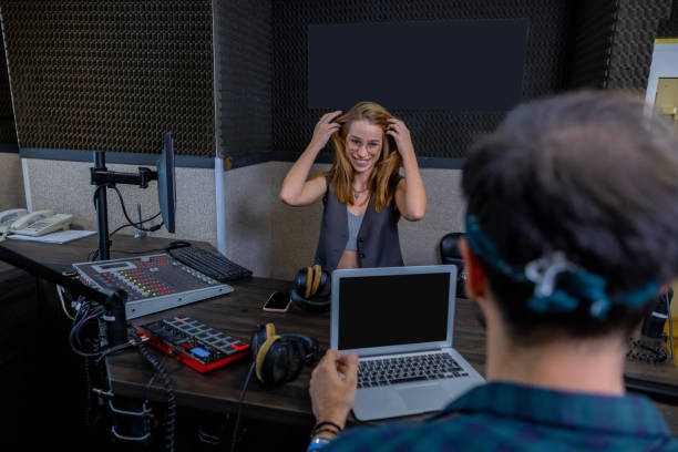 istock Man and woman working in studio 2154735403