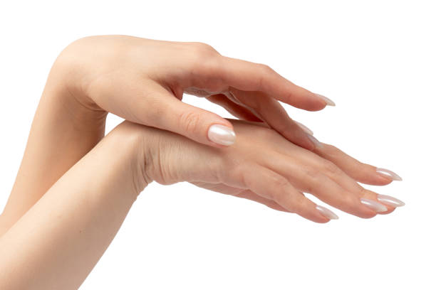 istock Woman hands  isolated on a white background. 2154738451